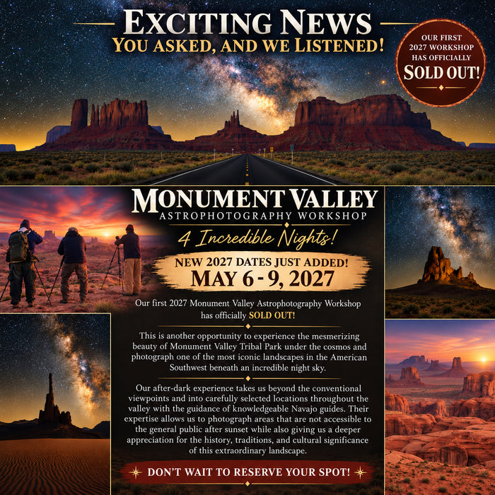 Monument Valley Astrophotography Workshop | May 2027 | 4 SPOTS