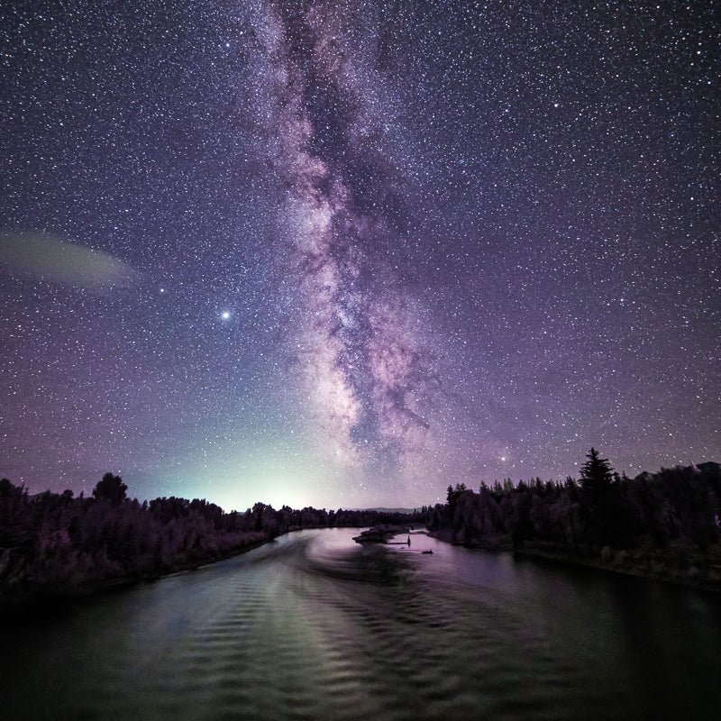 Milky Way shines bright over the Snake River in Grand Teton National Park. Image 10 Photographic offering workshops in Grand Teton in 2023. Photo by Craig Wennersten.